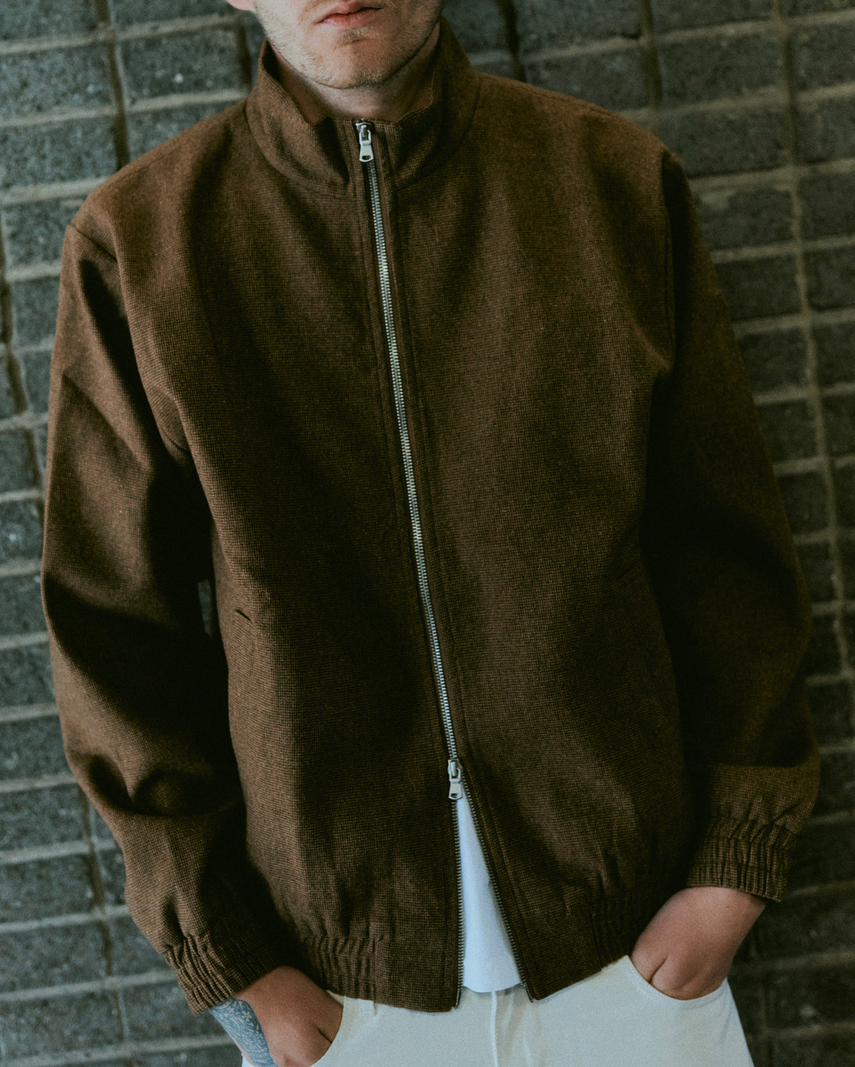 AKSEL ZIP - PECAN MELANGE