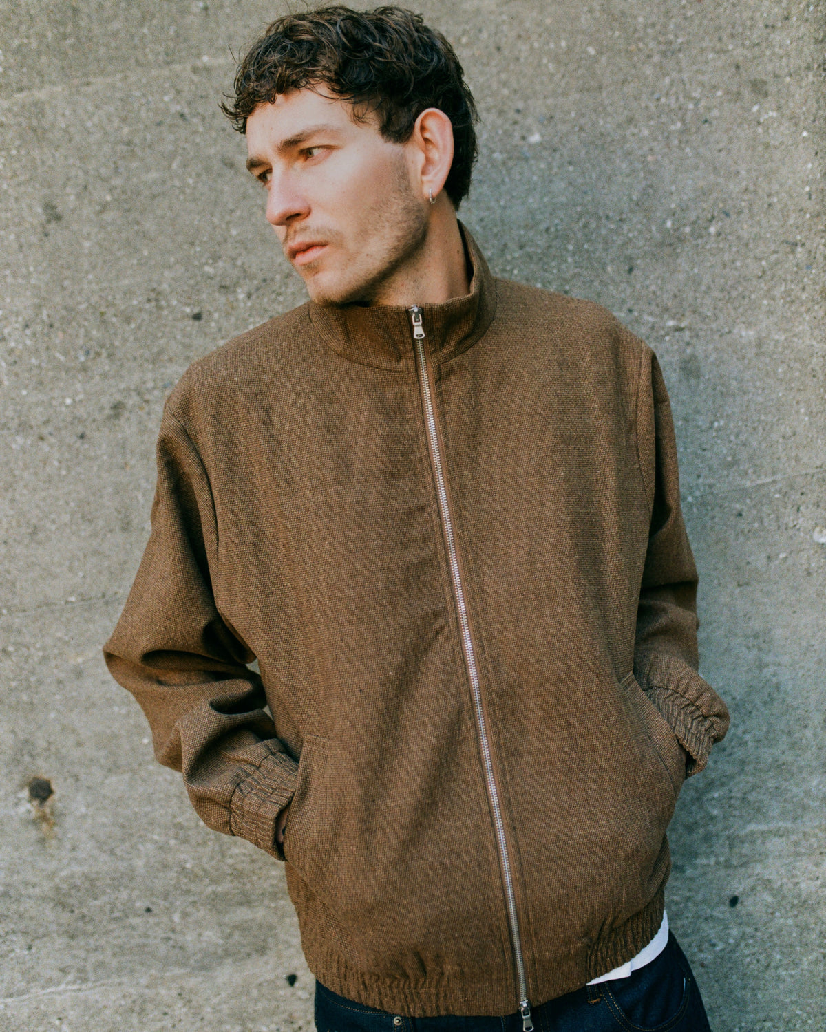 AKSEL ZIP - PECAN MELANGE