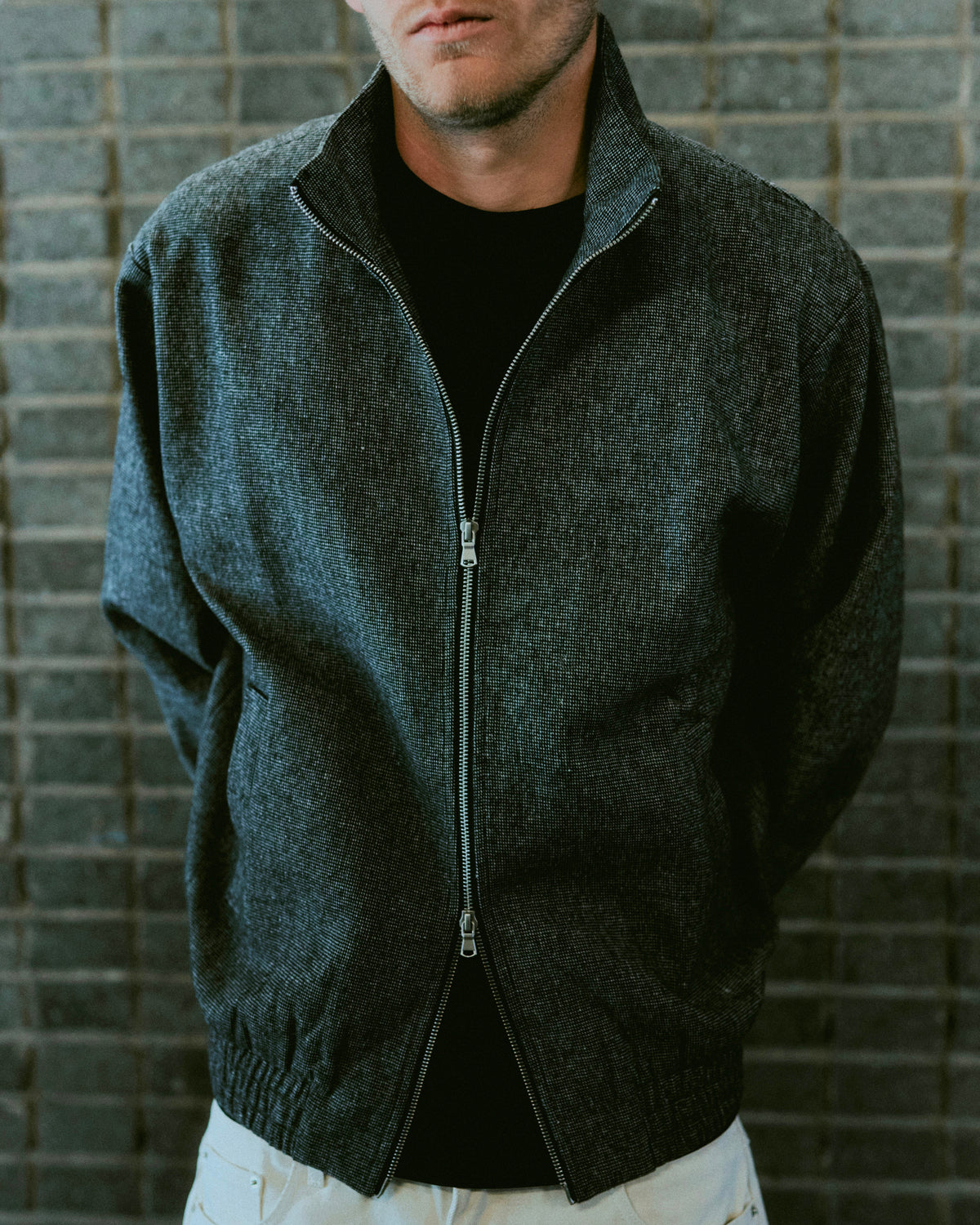 AKSEL ZIP - GREY MELANGE