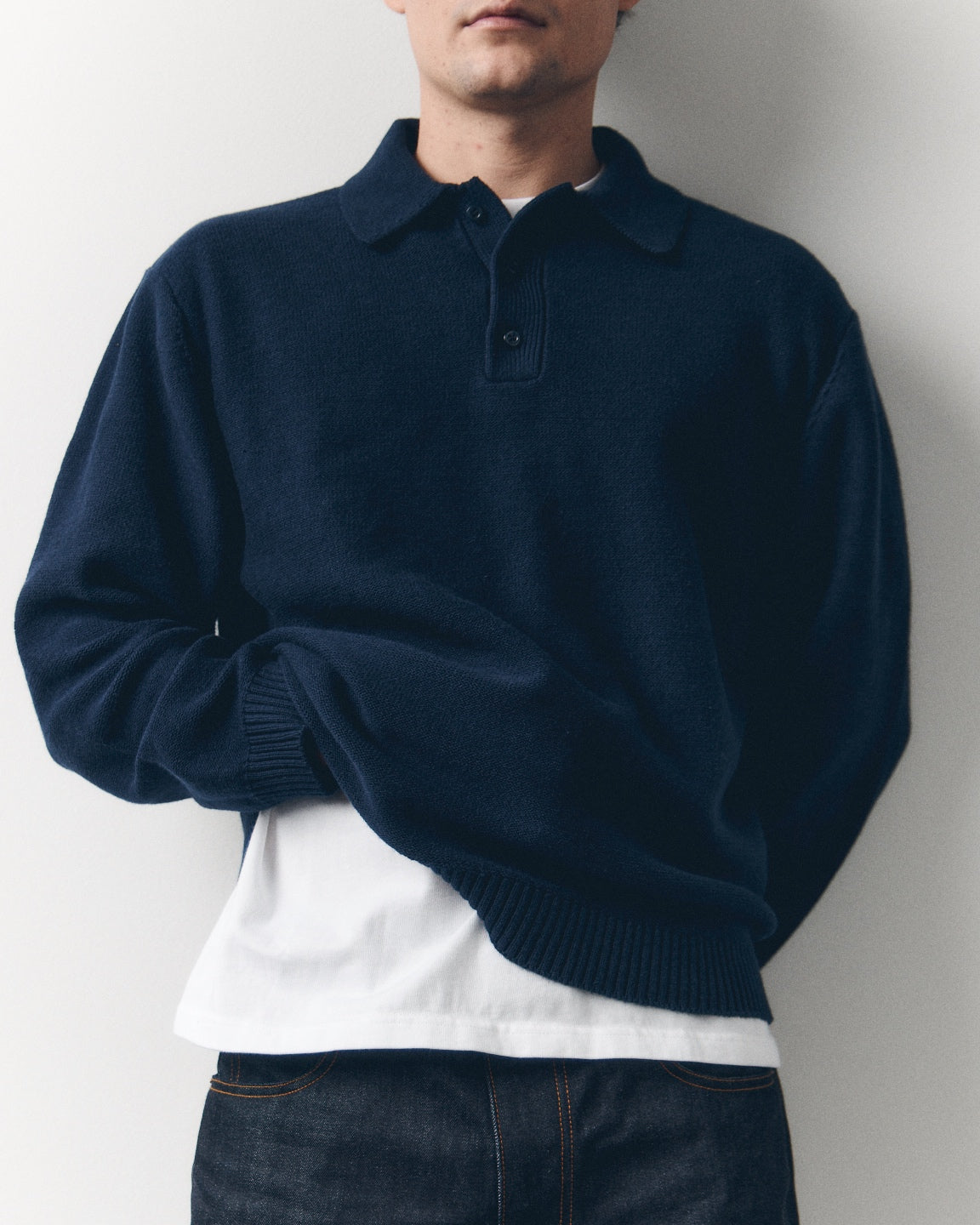 CLESSTE SLUB PILE KNIT POLO ニットポロ PURL POLO KNIT - MIDNIGHT – MAECOR