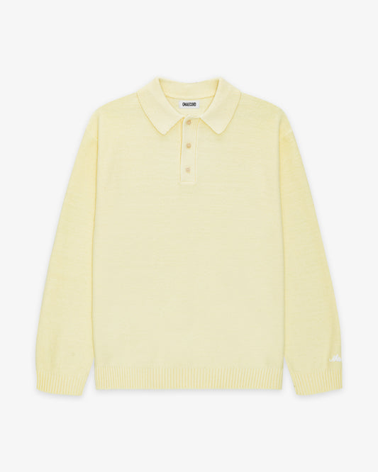 PURL POLO KNIT - PASTEL YELLOW