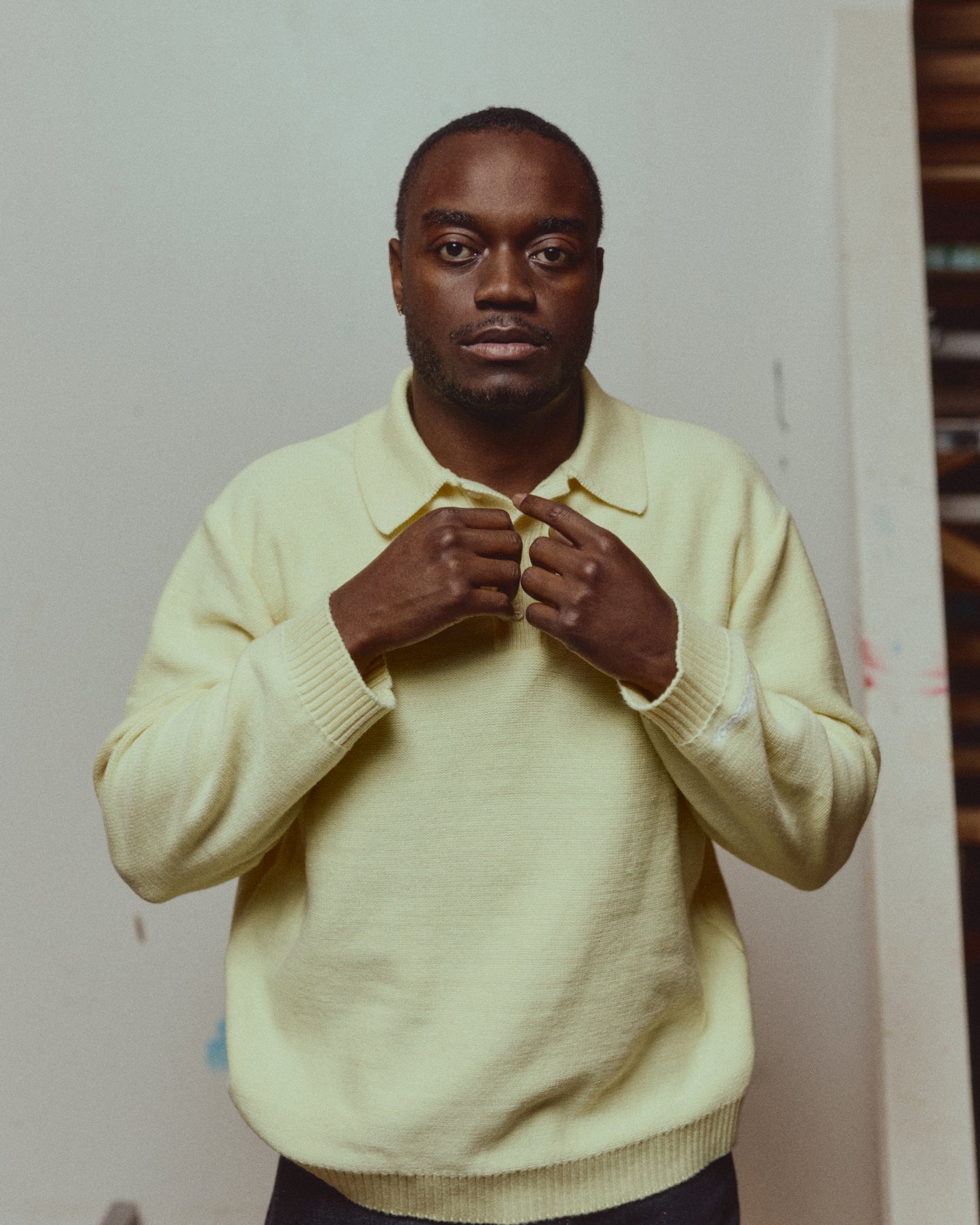 PURL POLO KNIT - PASTEL YELLOW