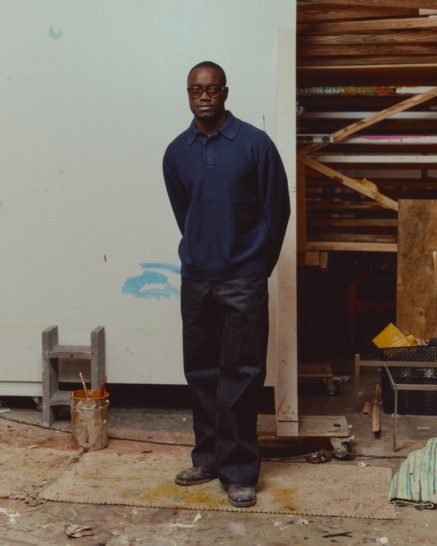 PURL POLO KNIT - MIDNIGHT