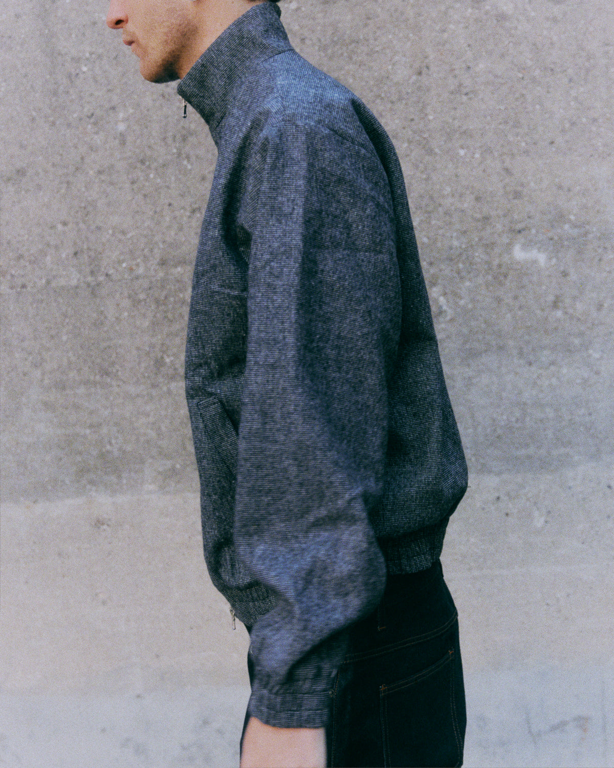 AKSEL ZIP - GREY MELANGE