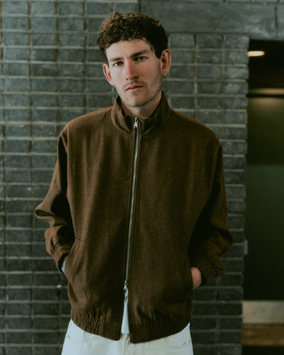AKSEL ZIP - PECAN MELANGE