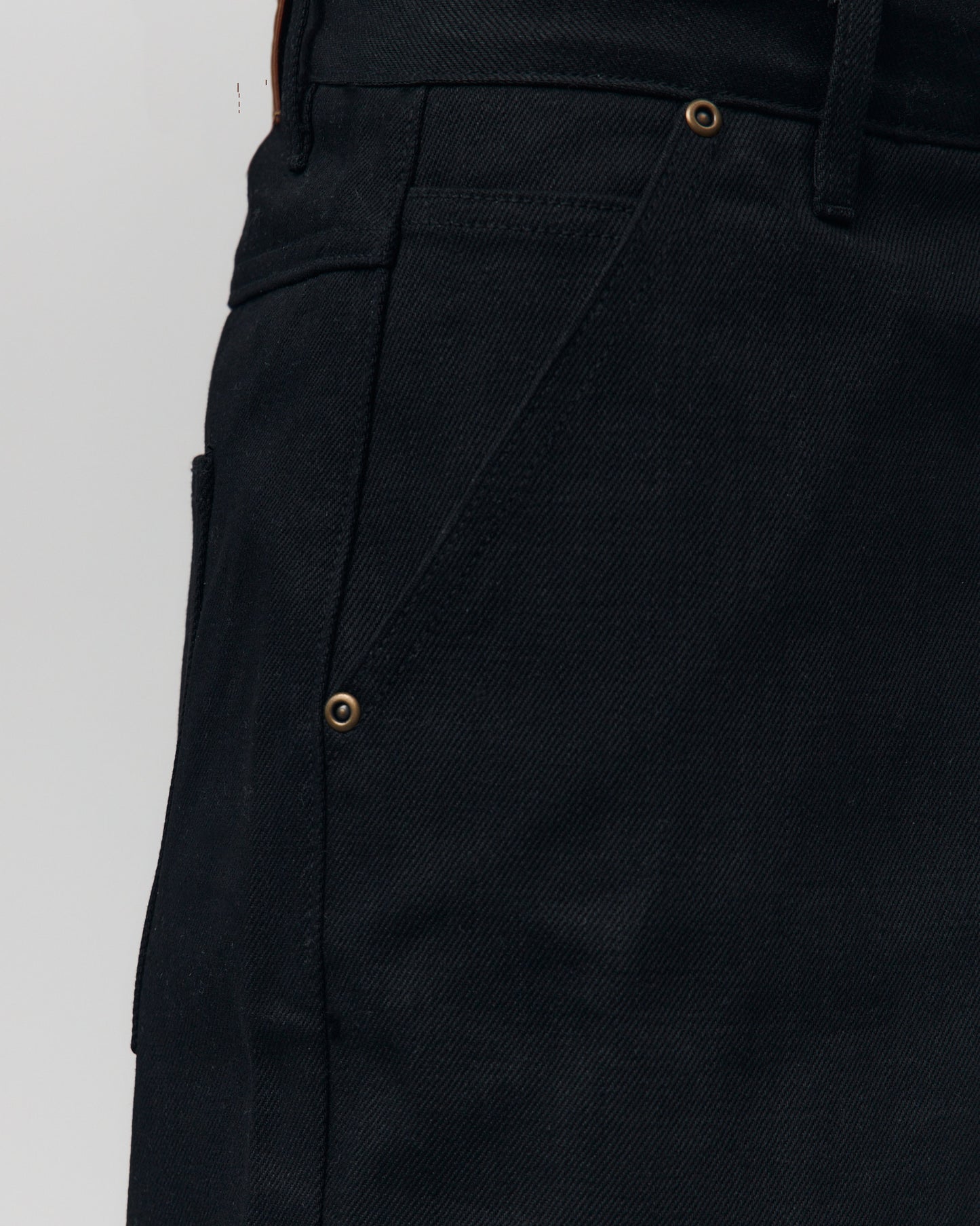 SELVEDGE RAW JEANS - JET BLACK