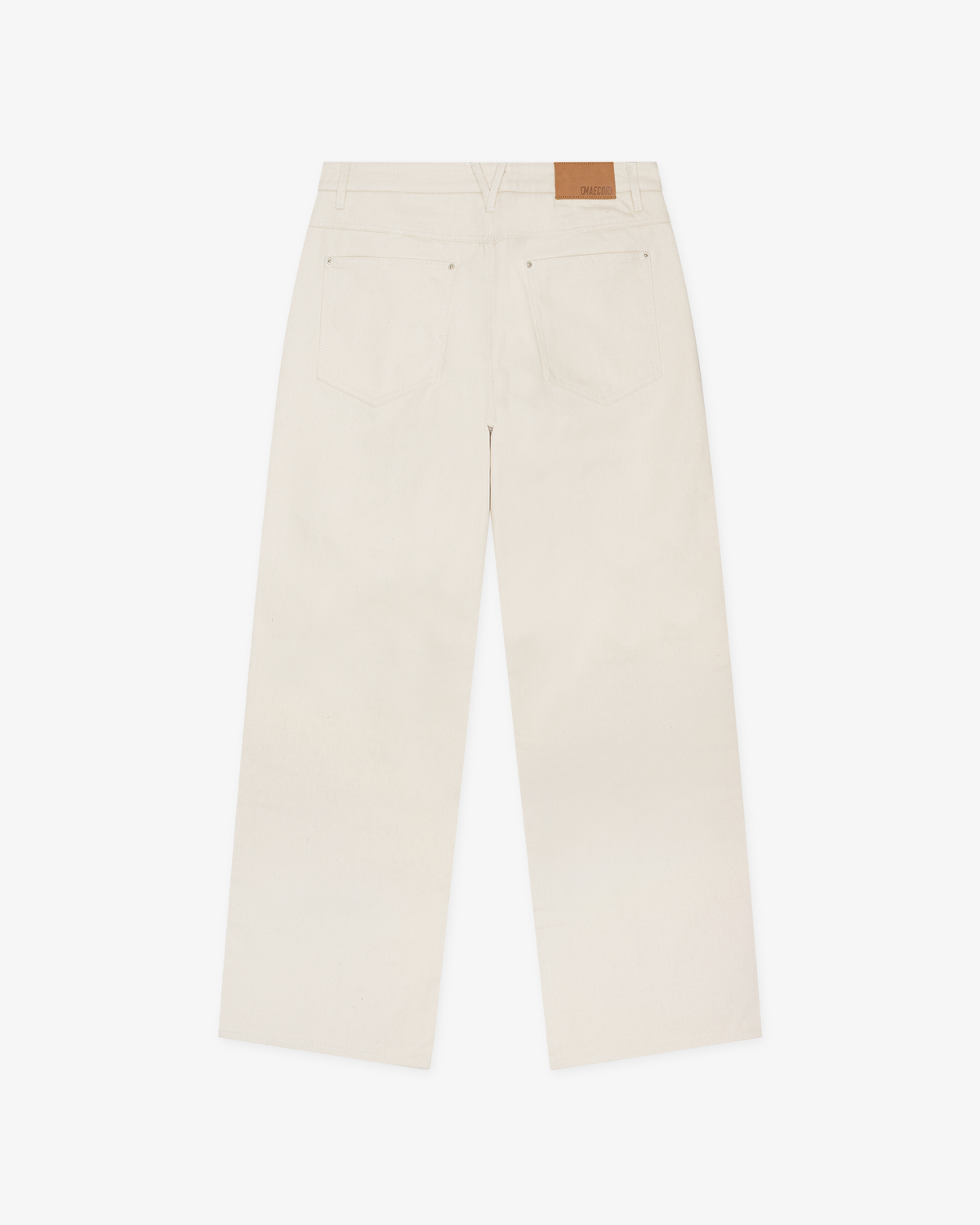 RAW DENIM JEANS - BONE