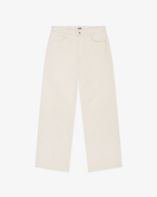 RAW DENIM JEANS - BONE