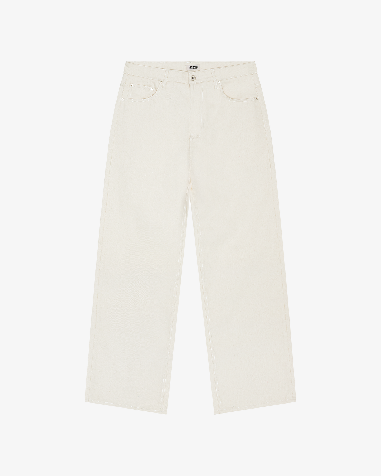 RAW DENIM JEANS - BONE