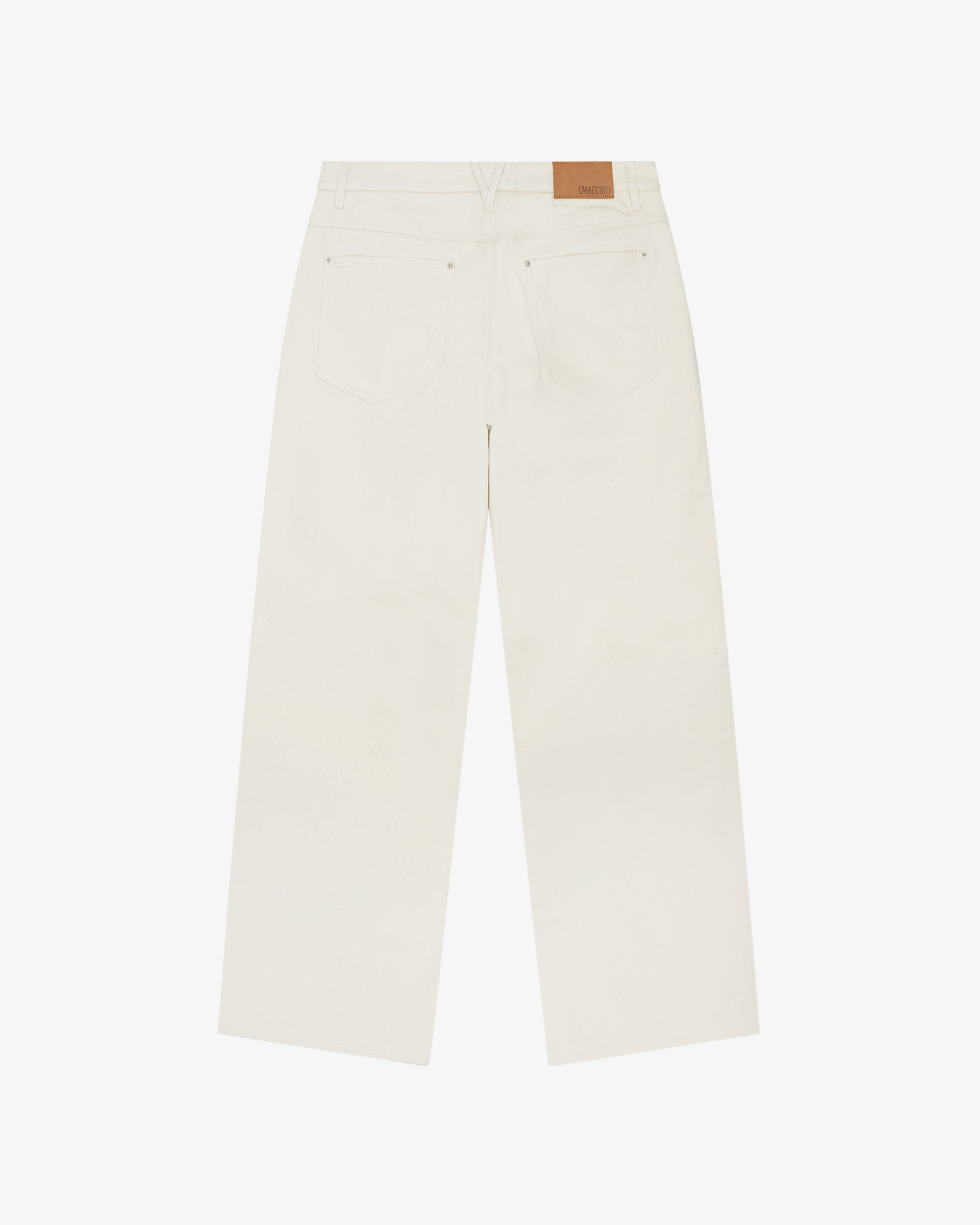 RAW DENIM JEANS - BONE