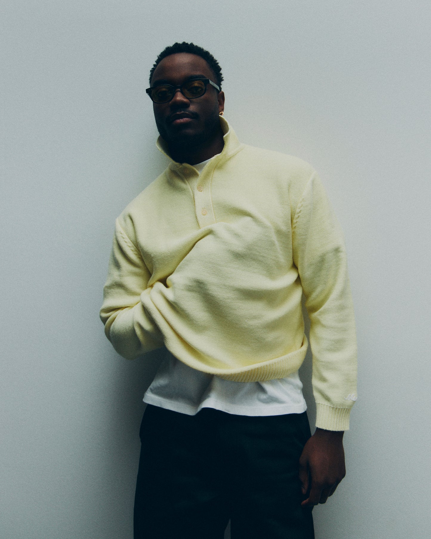 PURL POLO KNIT - PASTEL YELLOW