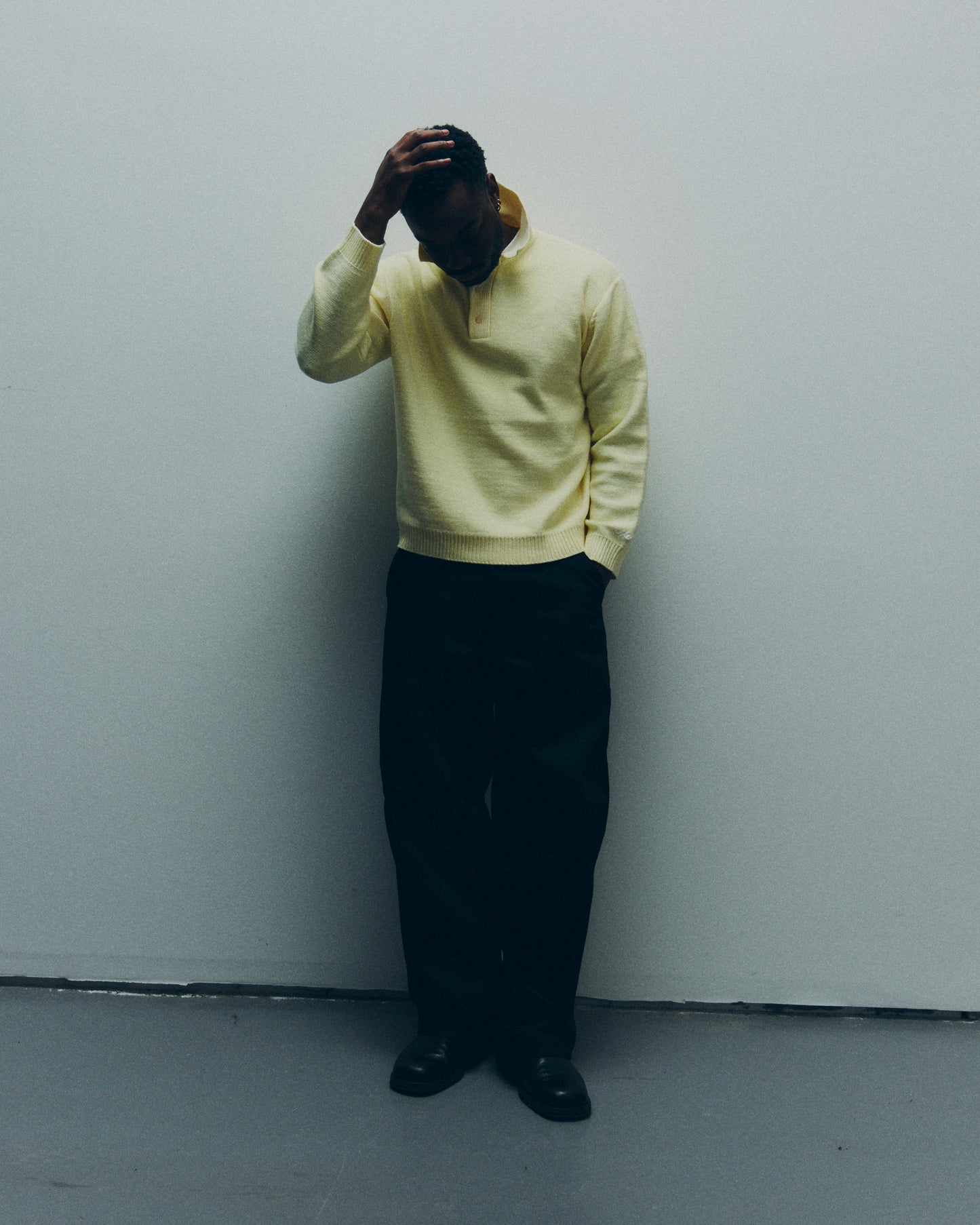 PURL POLO KNIT - PASTEL YELLOW